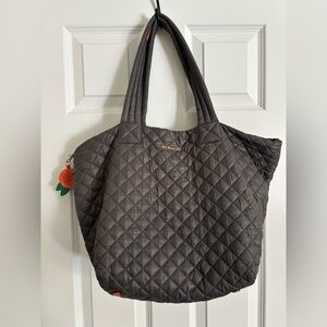 MZ Wallace Charcoal Quilted Medium Tote